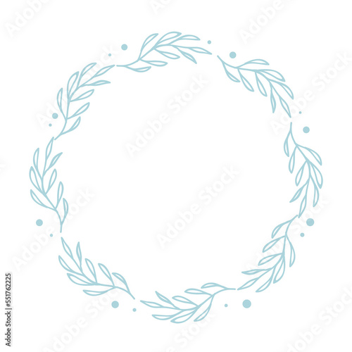 christmas wreath with blue ribbon