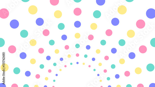 水玉の放射背景