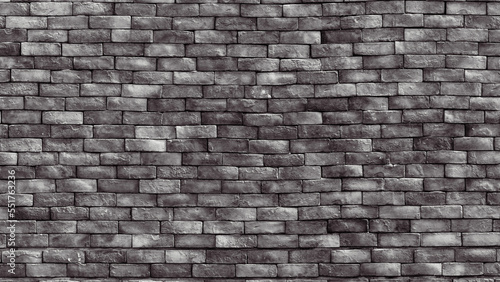 Black and White brick wall background and texture, Abstact rough white and black brick wall, Black and white brick wall, brickwork background for design.