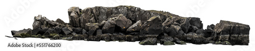 Isolated PNG cutout of Icelandic rocks on a transparent background
