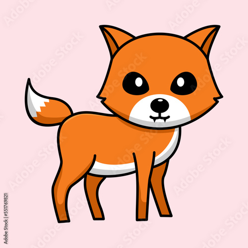 Vector illustration of cute and chubby fox © avivmuzi