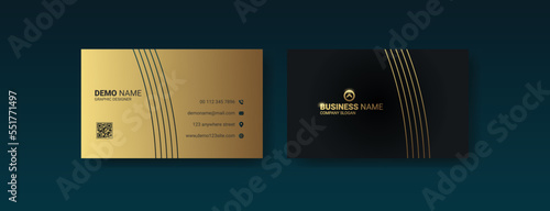 Professional premium and creative business card template. Luxury royal golden business card template vector