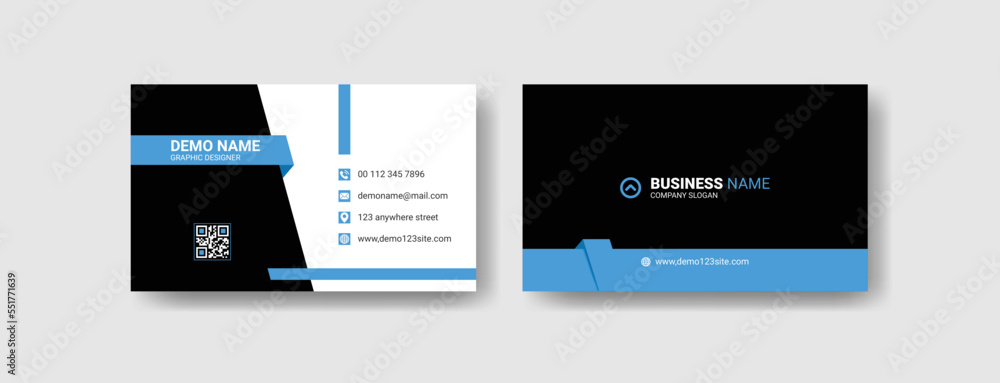 Corporate and creative blue modern business card vector template Corporate and creative blue modern business card vector template
