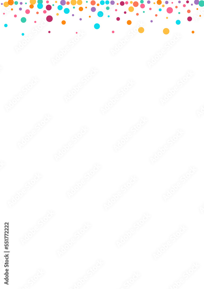 Obraz premium Color Rain Happy Vector White Background.