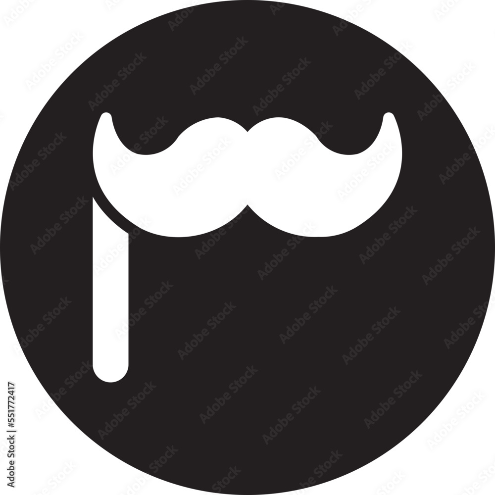 moustache glyph icon