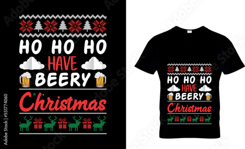 Christmas don't just work till the...T-Shirt Design Template photo