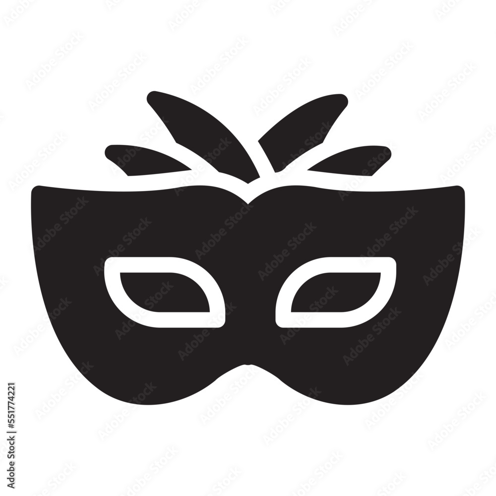 party mask glyph icon party mask glyph icon