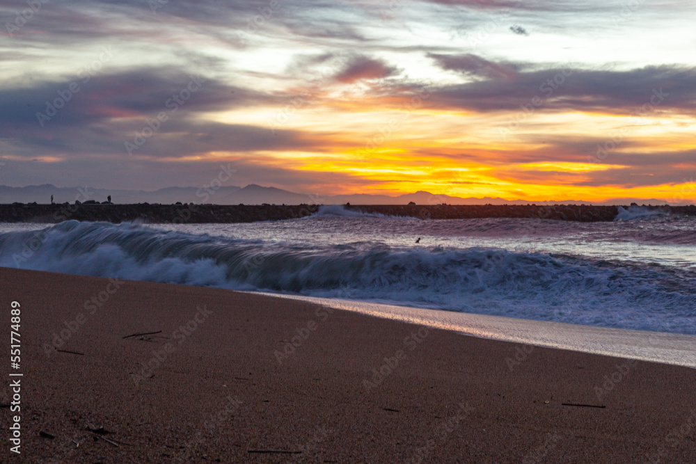 sunset at the beach