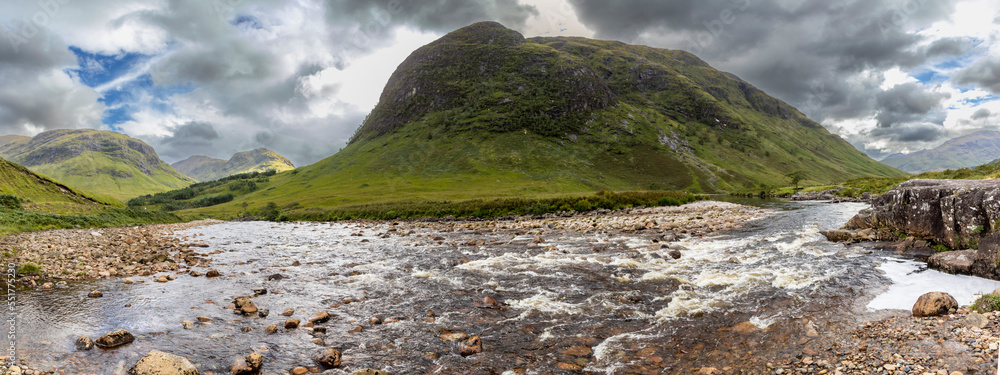 Glen Etive is a glen in the Highlands of Scotland. The River Etive rises on the peaks surrounding Rannoch Moor