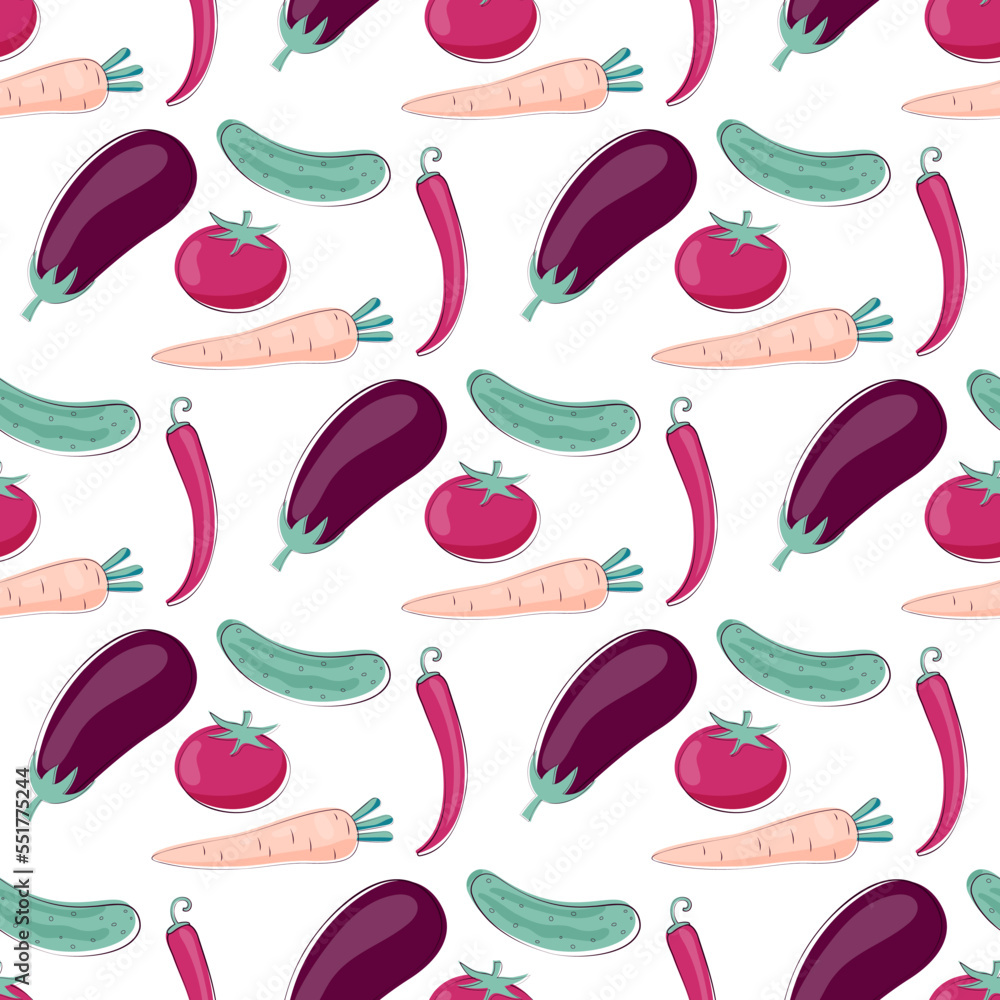 seamless pattern with vegetables seamless pattern with vegetables