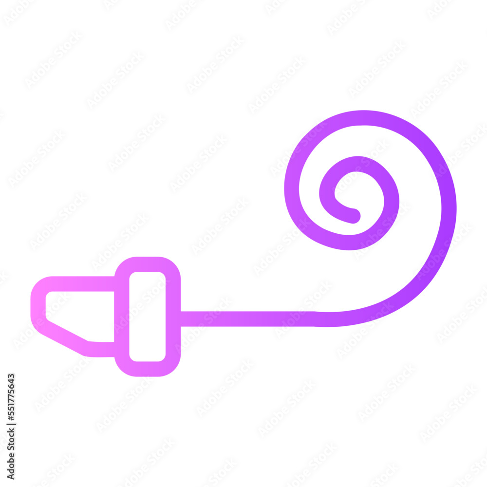 party blower gradient icon party blower gradient icon