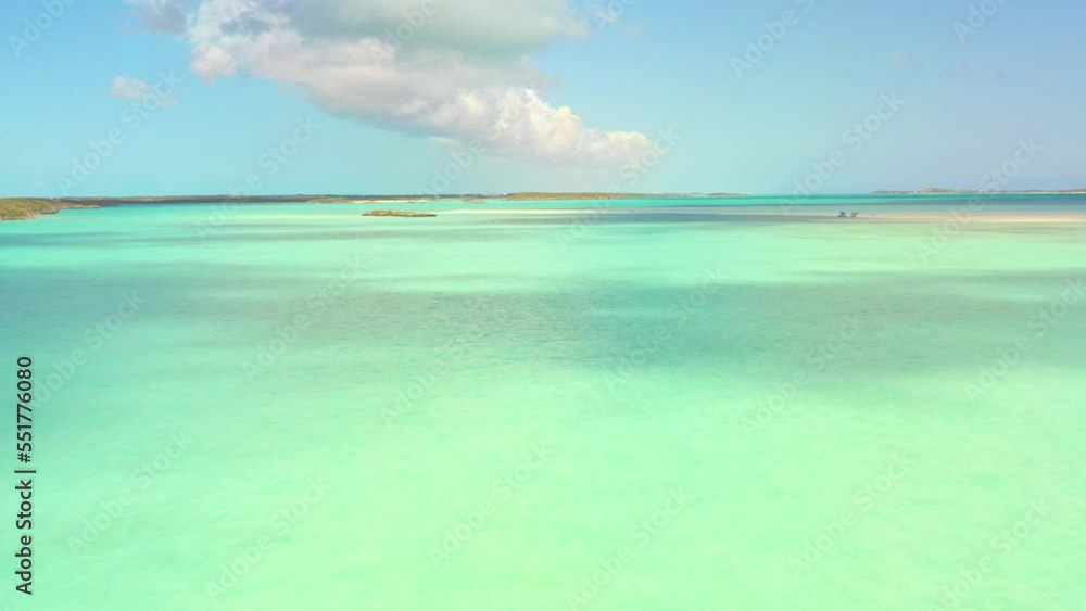 Drone over sand bar and ocean in Exuma, Bahamas 4K, UHD Drone over sand bar and ocean in Exuma, Bahamas 4K, UHD