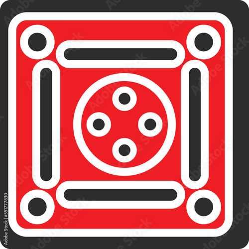 Carrom Game Vector Icon
