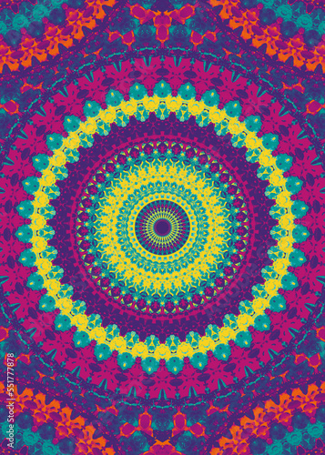 Colorful Mandala Poster - Geometric Wallpaper © Aylin Art Studio
