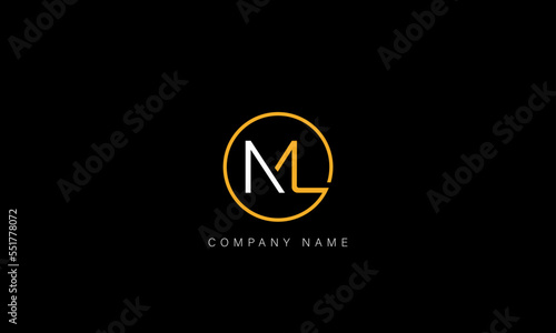 ML. LM Abstract Letters Logo Monogram