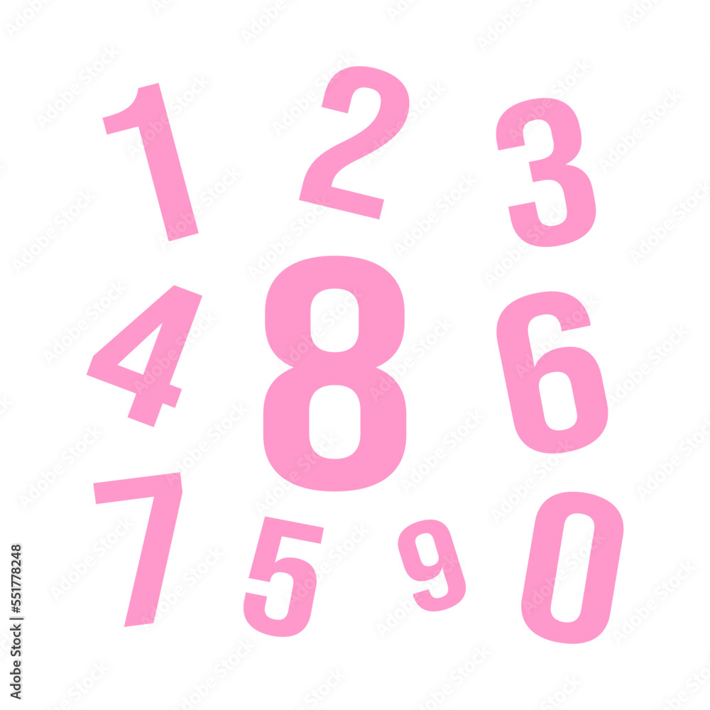 Numeric icon vector symbol