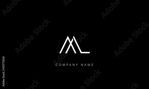 ML. LM Abstract Letters Logo Monogram