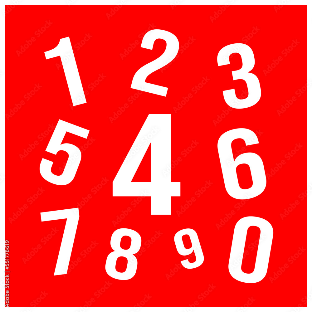 Numeric icon vector symbol Numeric icon vector symbol