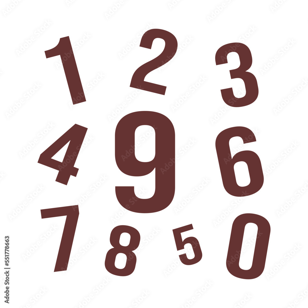 Numeric icon vector symbol Numeric icon vector symbol