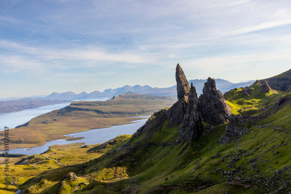 Old Man of Storr. The Storr is a rocky hill on the Trotternish peninsula of the Isle of Skye in Scotland.
