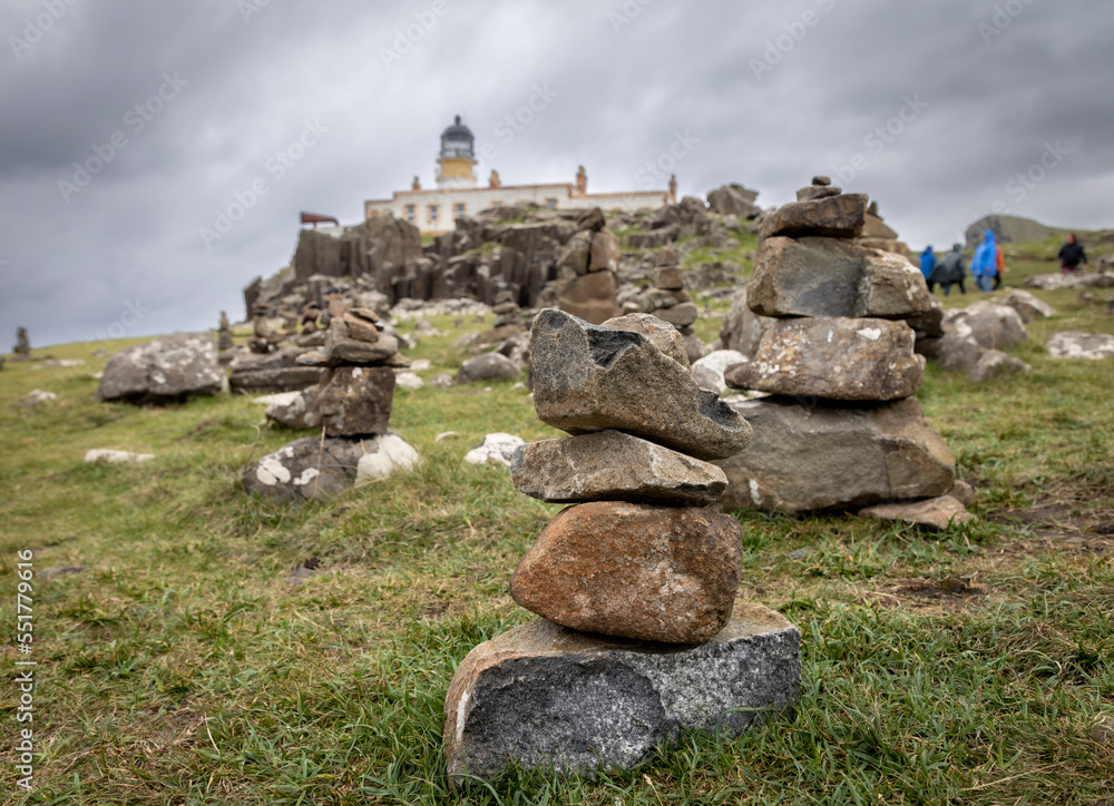 neist point lighthouse on the isle of skye, scotland