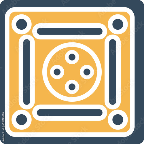 Carrom Game Vector Icon
