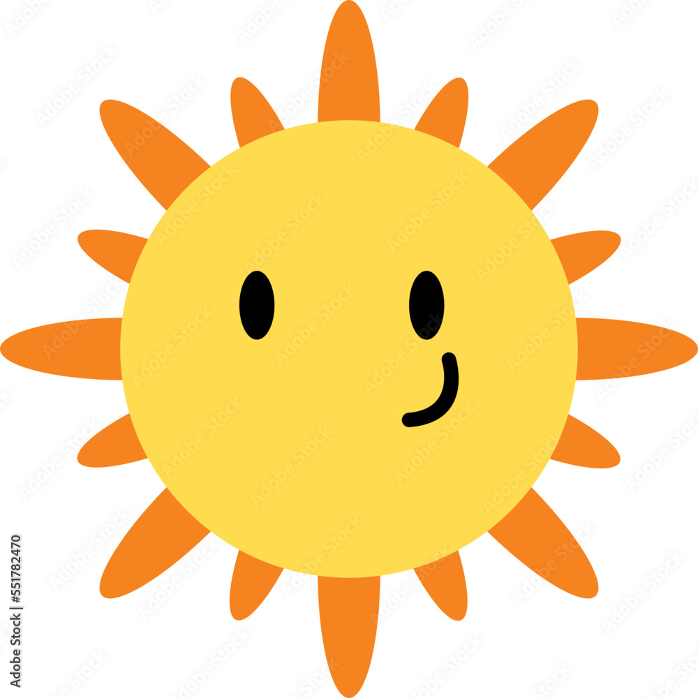 Sun Cartoon Icon Logo Vector