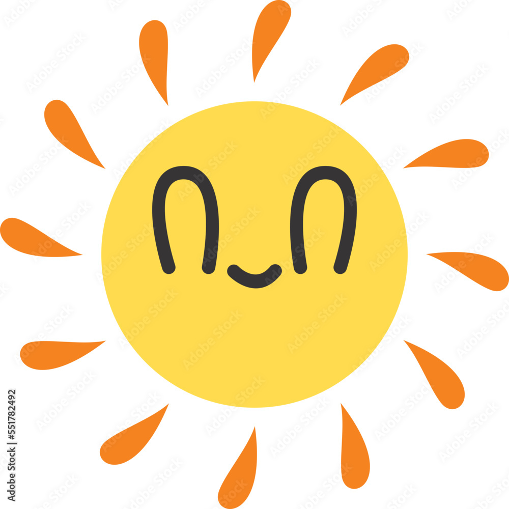 Sun Cartoon Icon Logo Vector