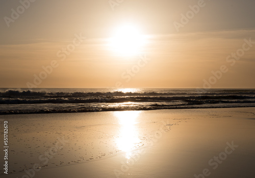 Sunset on the shore in Cadiz