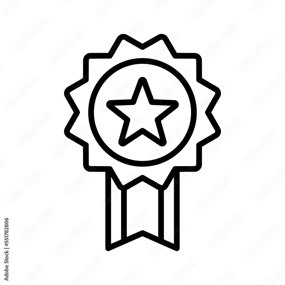 Guarantee or medal thin line icon. Concept consumer control or assurance. Guarantee or medal thin line icon. Concept consumer control or assurance.