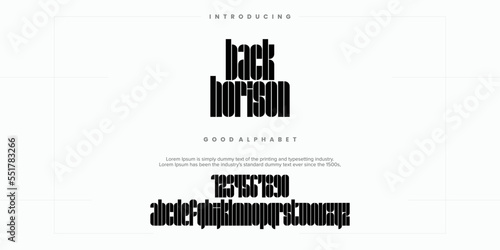 Modern alphabet font. typography font and with numbers. vector illustration
