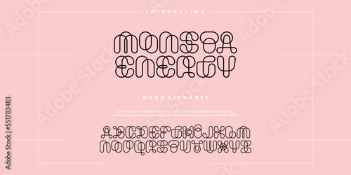 Modern abstract digital alphabet font. Minimal technology typography, Creative urban sport fashion futuristic font and with numbers. vector illustration