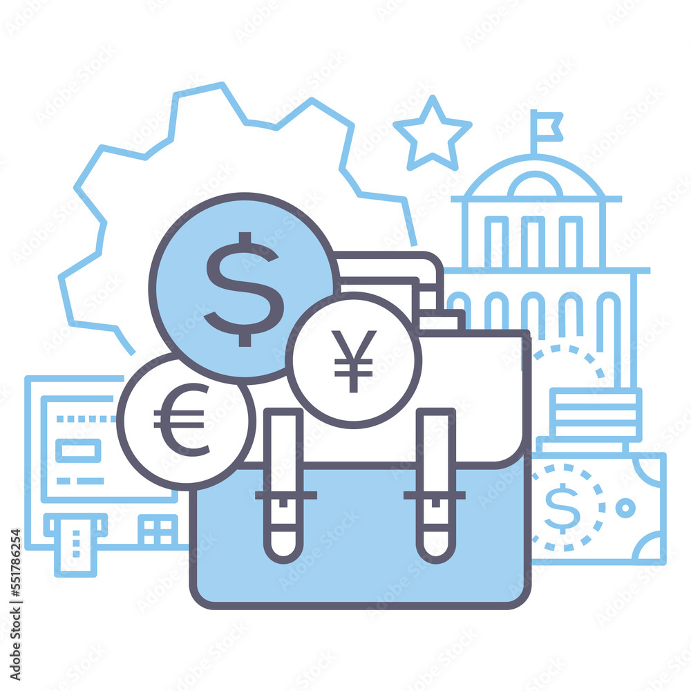 Diversification line design icon Diversification line design icon