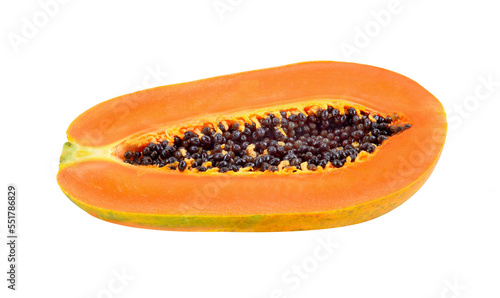 papaya fruit isolated on transparent png