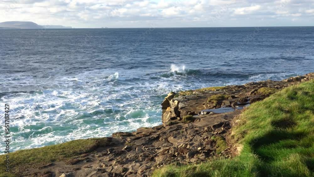 View of the Atlantic Ocean. Northern Ireland. View of the Atlantic Ocean. Northern Ireland.