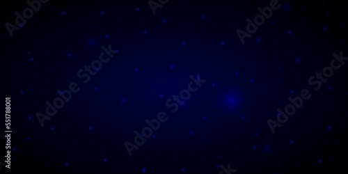 Abstraction of a dark blue starry sky with many stars, nebulae and galaxies