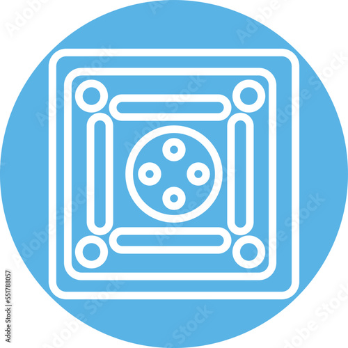 Carrom Game Vector Icon
