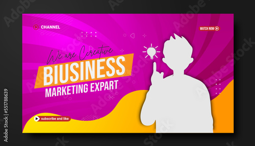 Attractive YouTube thumbnail for live workshop promotion Corporate social media web banner and Editable Modern Video Thumbnail cover photo