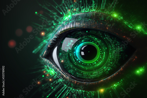 Eye macro in a sterile environment and perfect vision in resolution created with Generative Ai technology