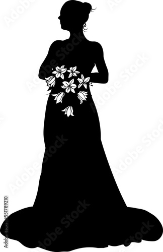A woman bride in a bridal w...