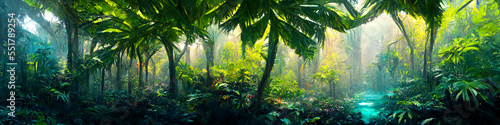 Tropical jungles created with Generative Ai technology © Smart Future