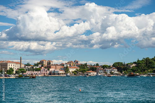 View from the sea on the town of Rovinj