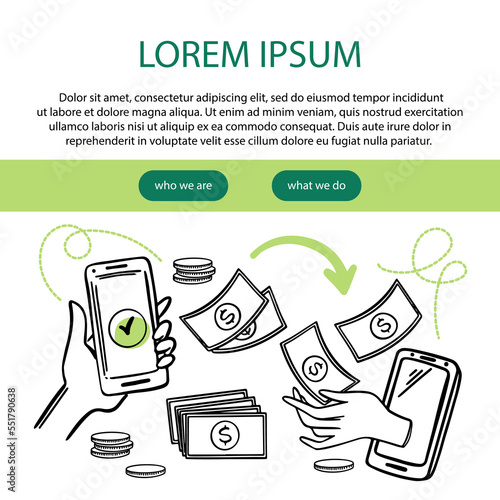 P2P Flying Money Sending Payment And Receiving Money Concept Of Peer To Peer Connection Distributed Virtual Switch Cash Between Different Gadget Online Commerce