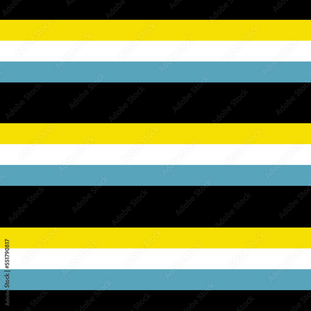 Blue Yellow Black And White Horizontal Striped Pattern Blue Yellow Black And White Horizontal Striped Pattern