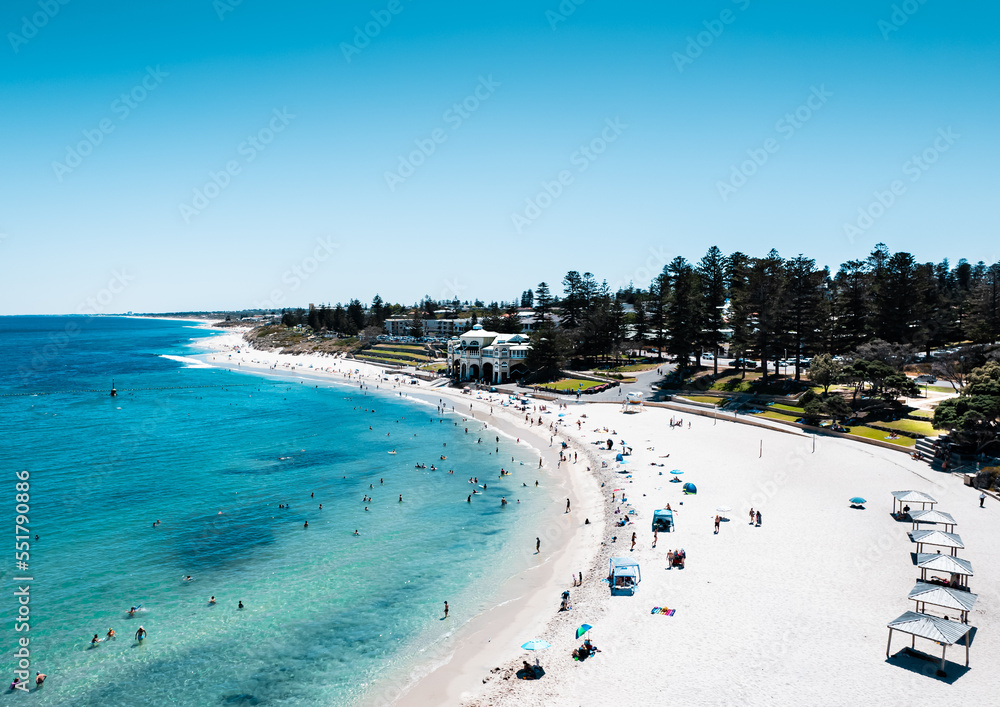 Cottesloe Beach looking North Perth white sands blue oceans