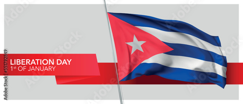 Cuba liberation day vector banner, greeting card © kora_ra_123