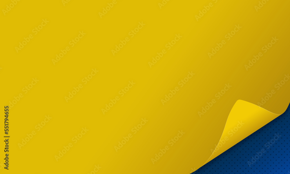 Blank yellow paper with folded corners, background with copy space Blank yellow paper with folded corners, background with copy space
