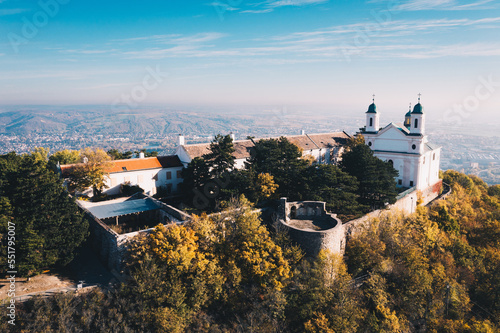 Photography Leopoldsbergkirche at the Leopoldsberg in Vienna, Austria