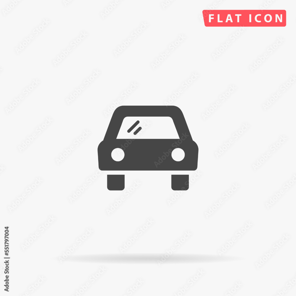 Car flat vector icon. Hand drawn style design illustrations.