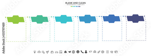 Blank and clean. Steps business data visualization timeline process infographic template design	
